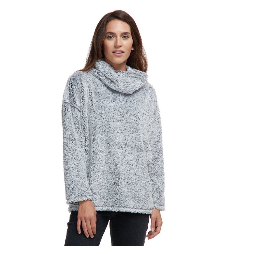 Dylan Sherpa Soft‎ Cowl Neck Pullover Sweater Women's Cozy Fleece Top